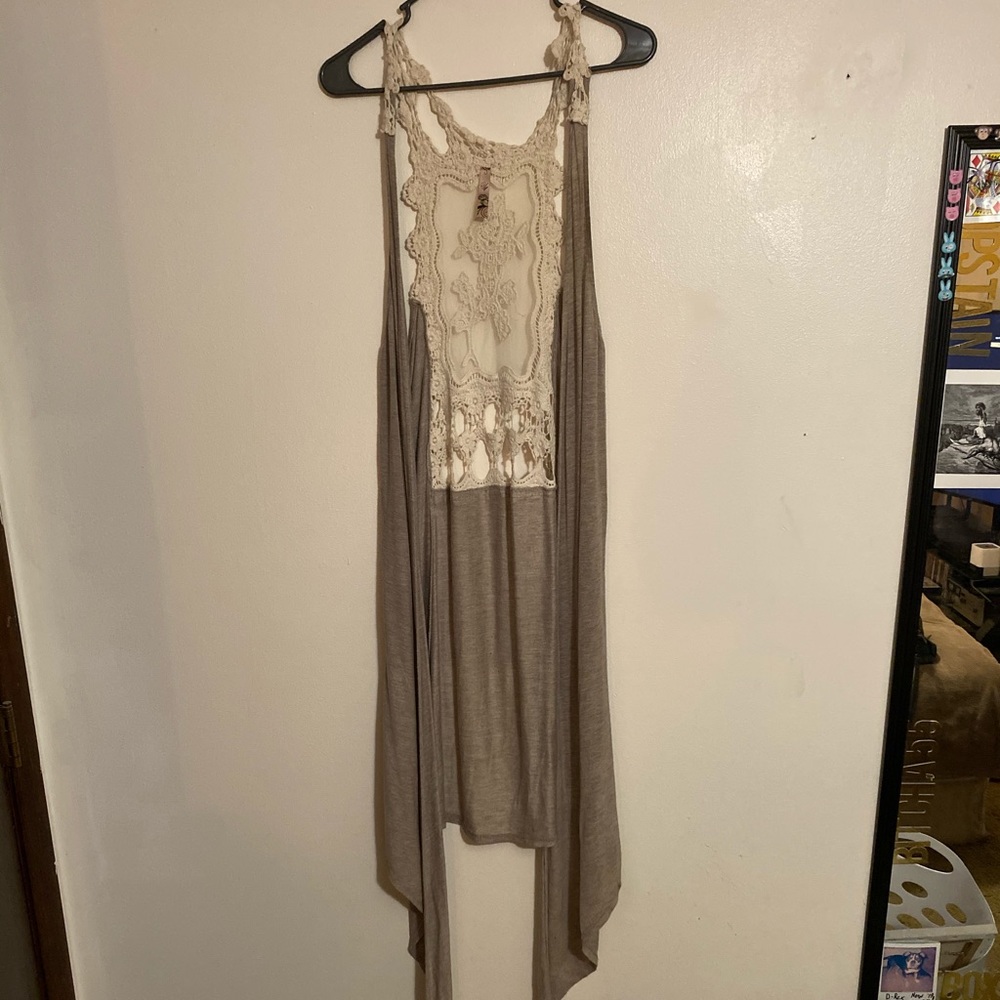 Long flowing vest